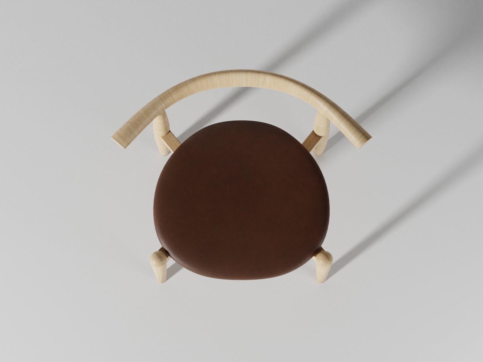 Elbow chair CH20 3D model_13