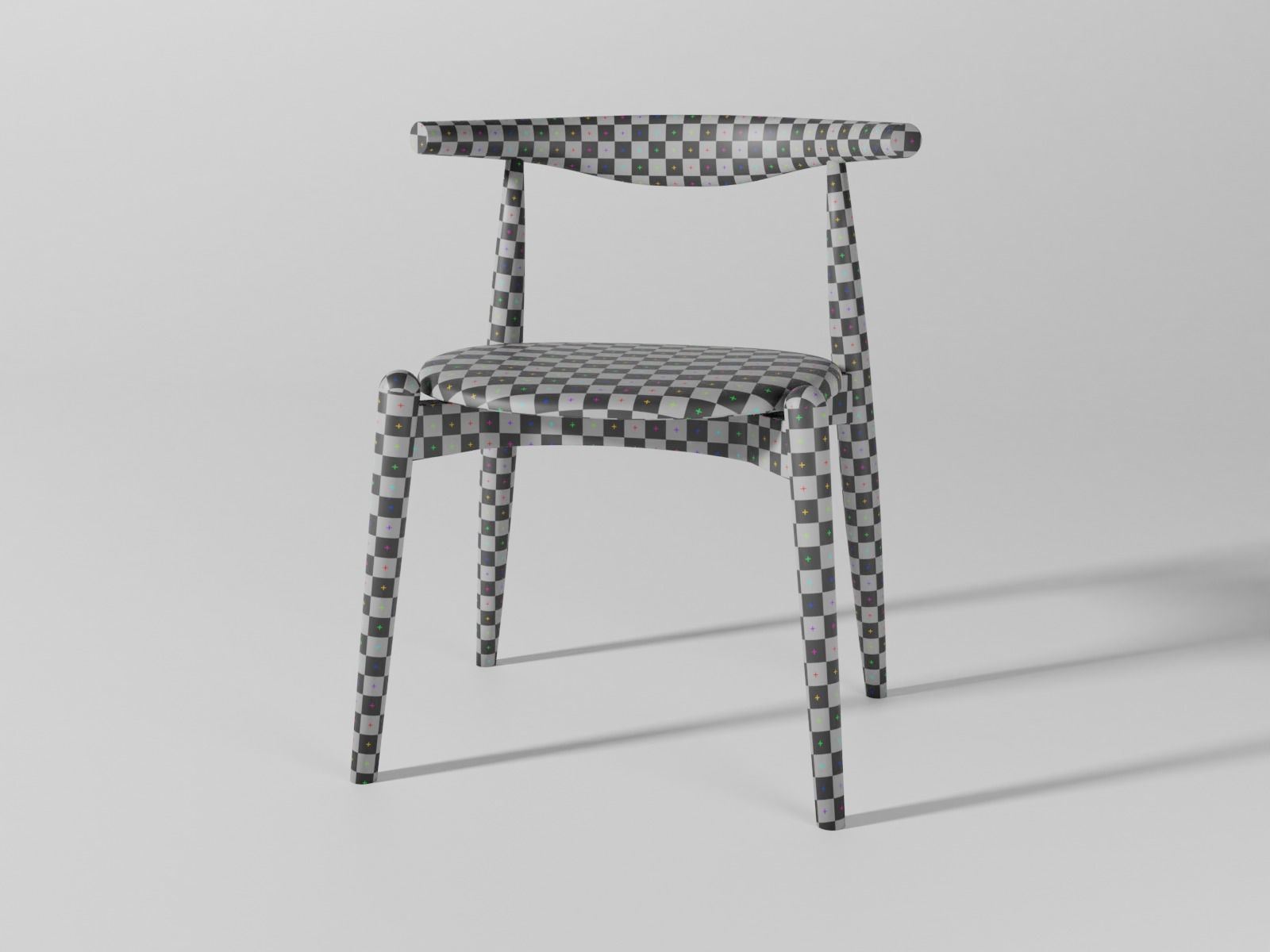 Elbow chair CH20 3D model_15
