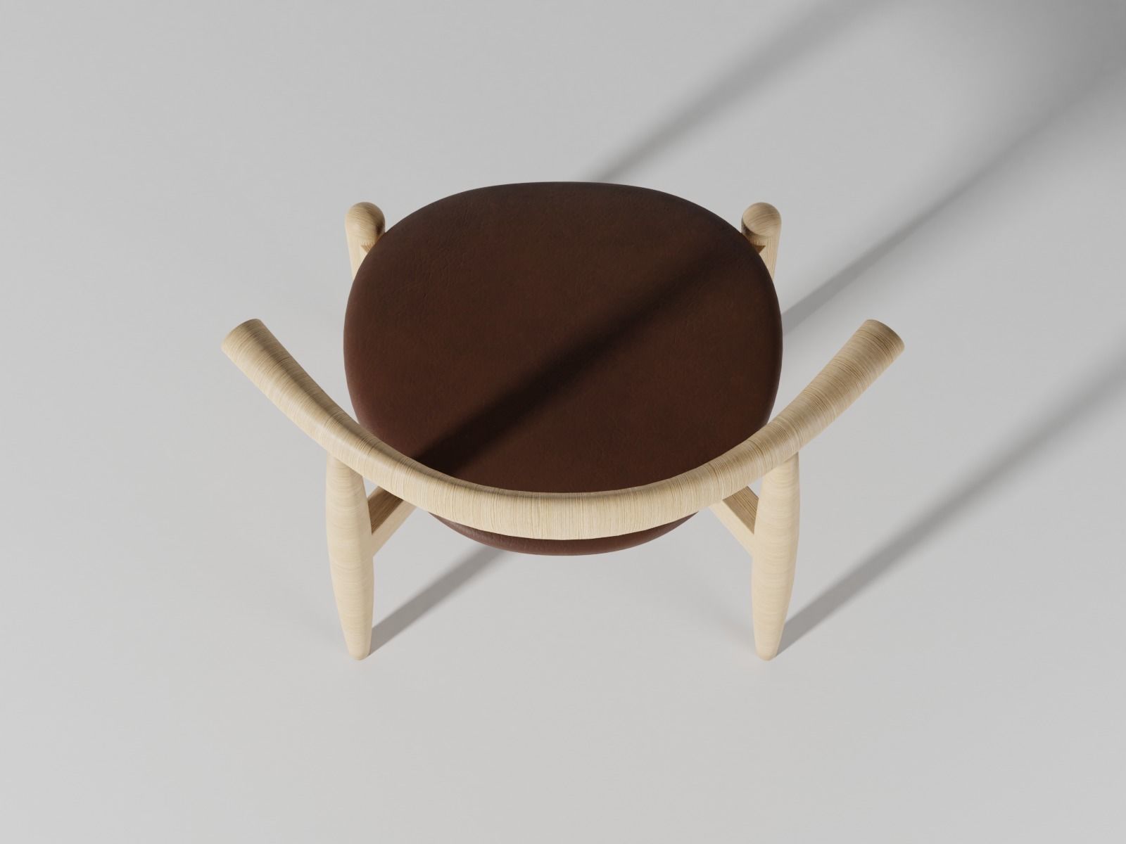 Elbow chair CH20 3D model_14