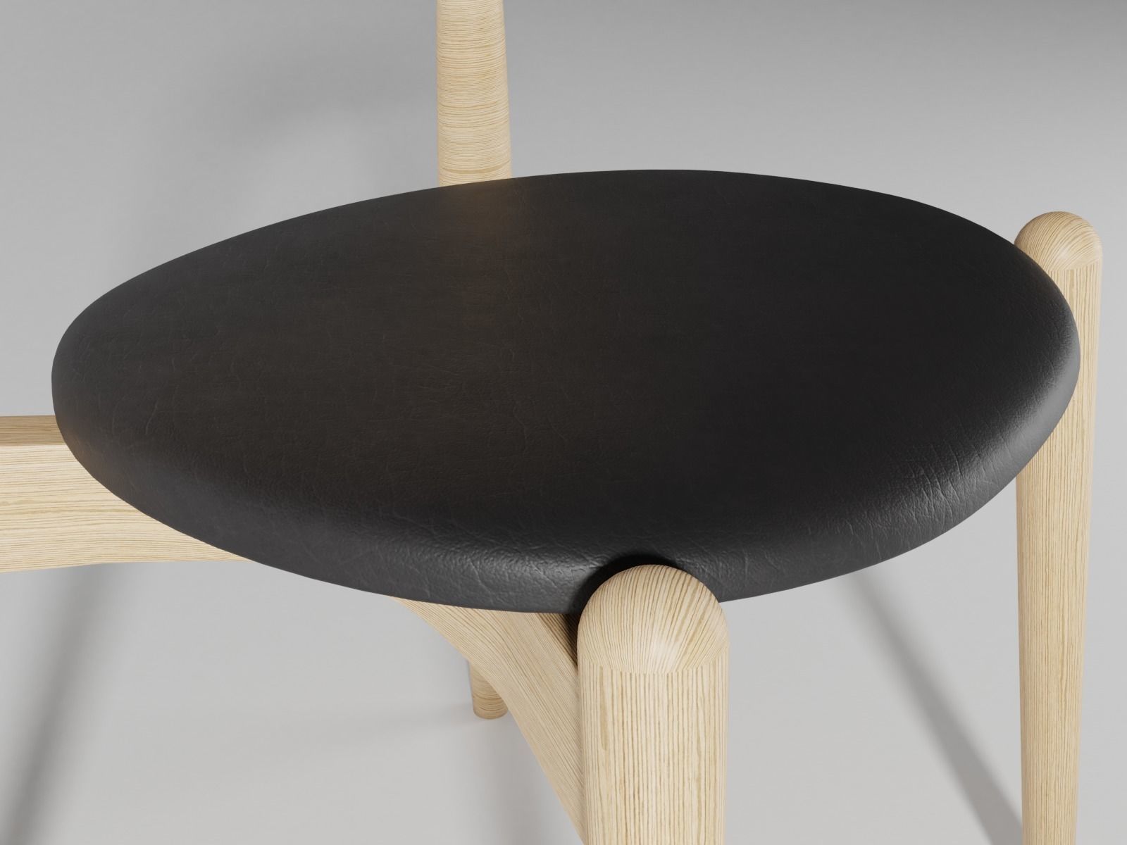 Elbow chair CH20 3D model_5