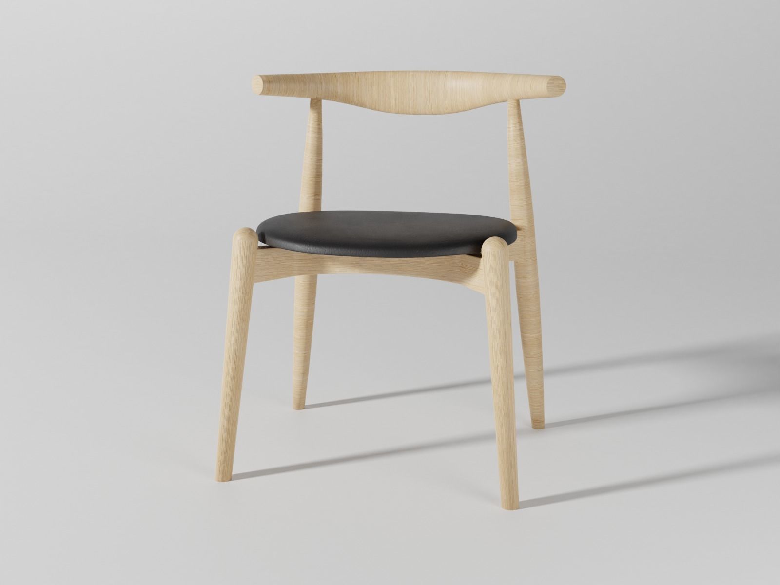 Elbow chair CH20 3D model_4