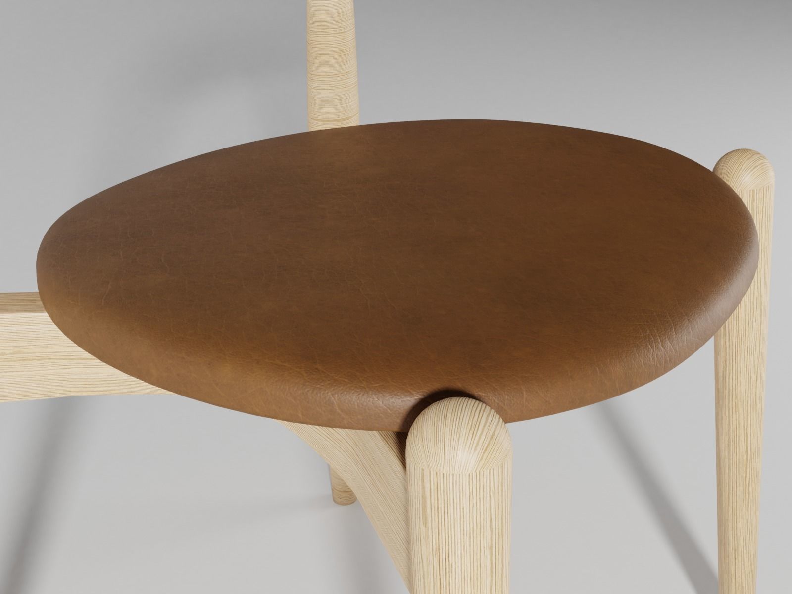 Elbow chair CH20 3D model_3