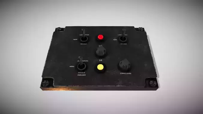 Sci-fi Panel Element Low-poly 3D model