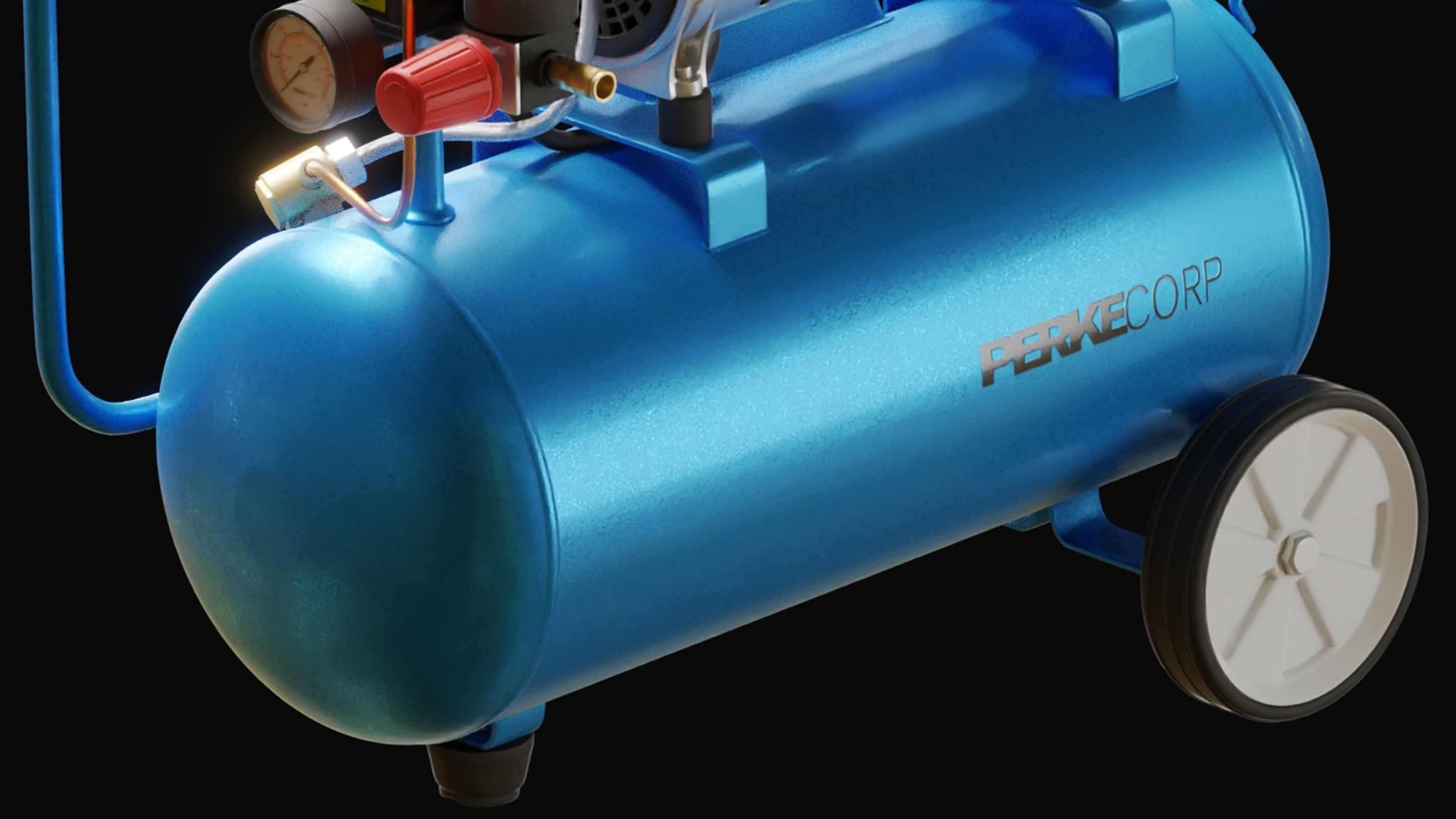 Low Noise Air Compressor 3D model_4