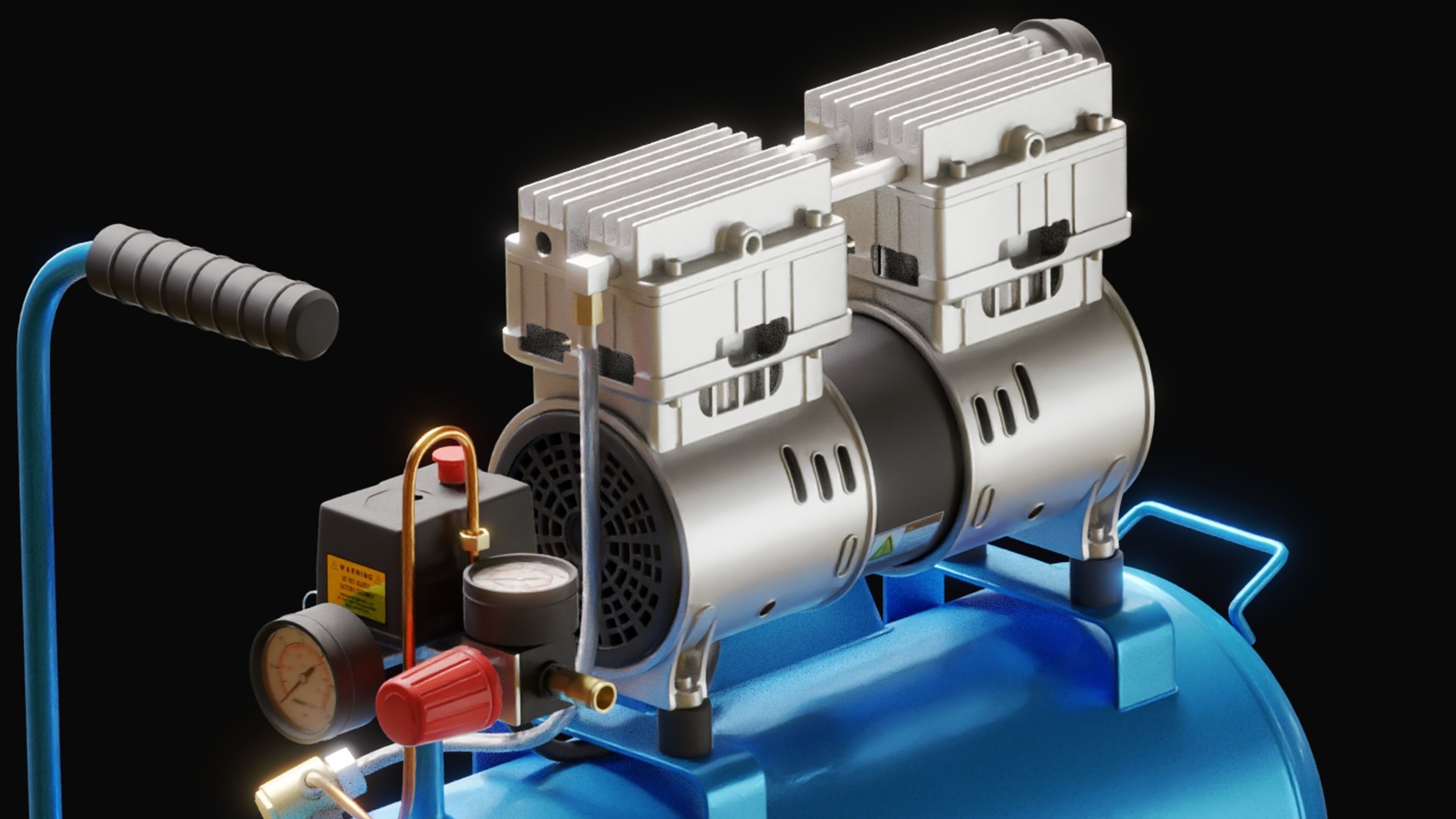 Low Noise Air Compressor 3D model_5