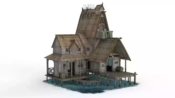 Viking House 03 Low-poly 3D model