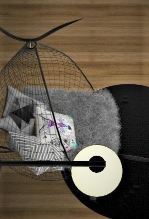 Swinging chair  3D model_4