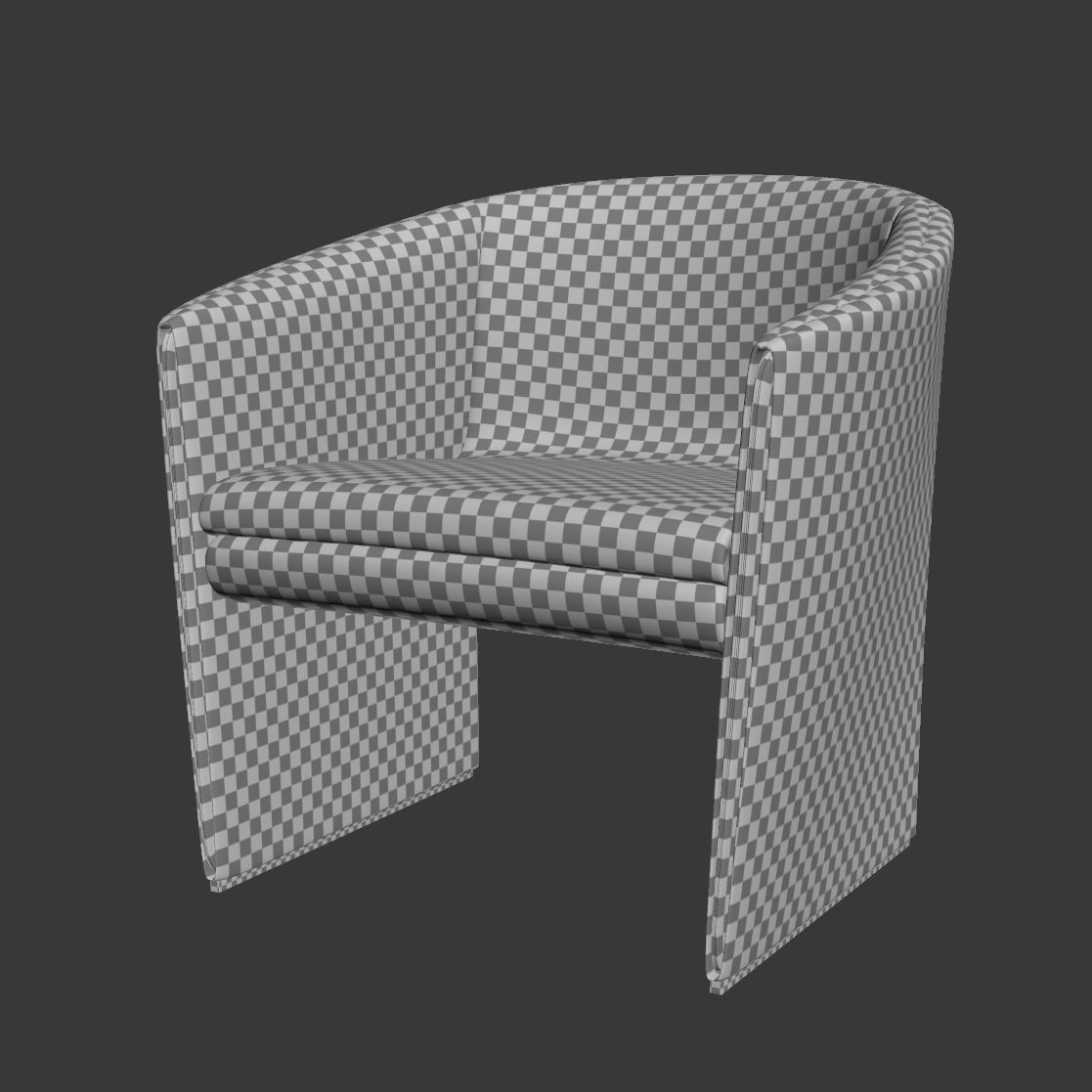 Tacchini Curve Armchair 3D model_6