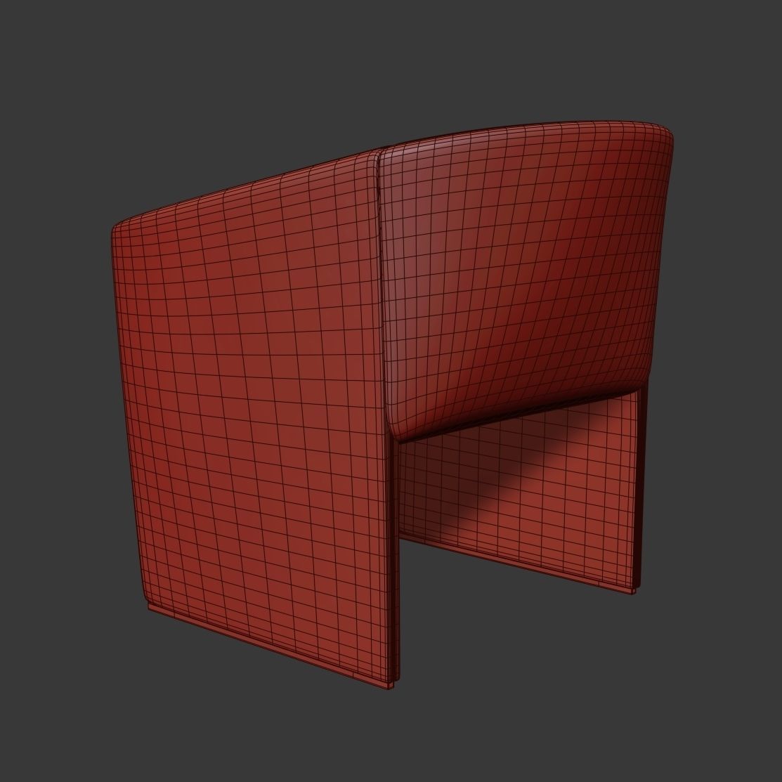 Tacchini Curve Armchair 3D model_5