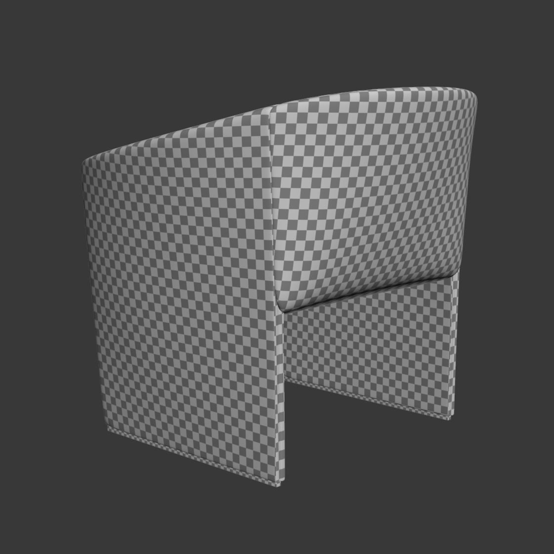 Tacchini Curve Armchair 3D model_7