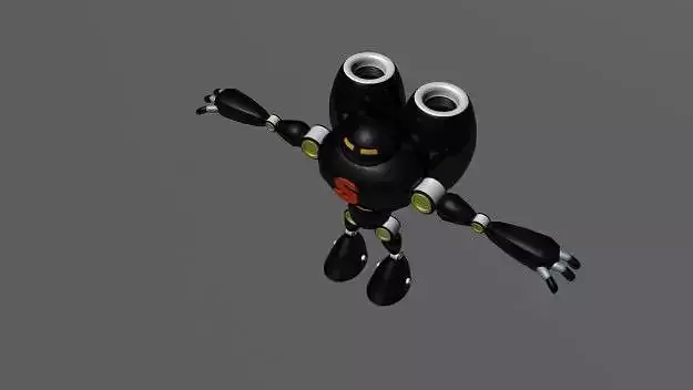 robot with two arms in air