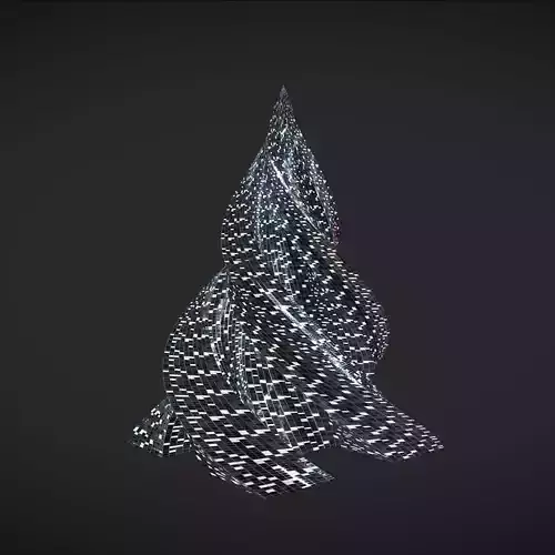 Pyramid Building Night Windows