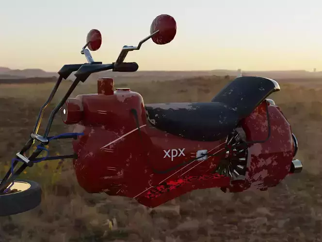 Scifi motocycle Free 3D model