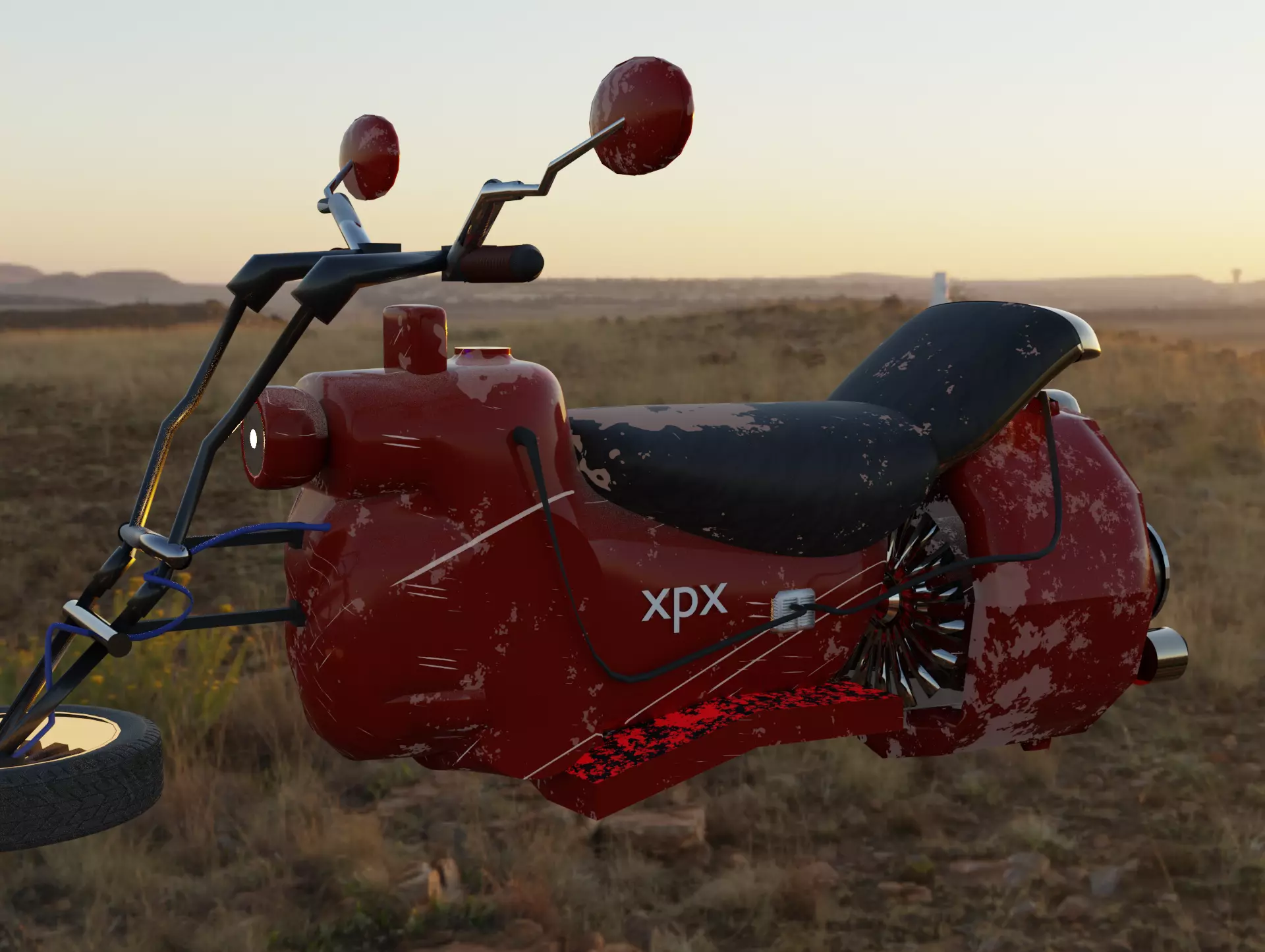 Scifi motocycle Free 3D model