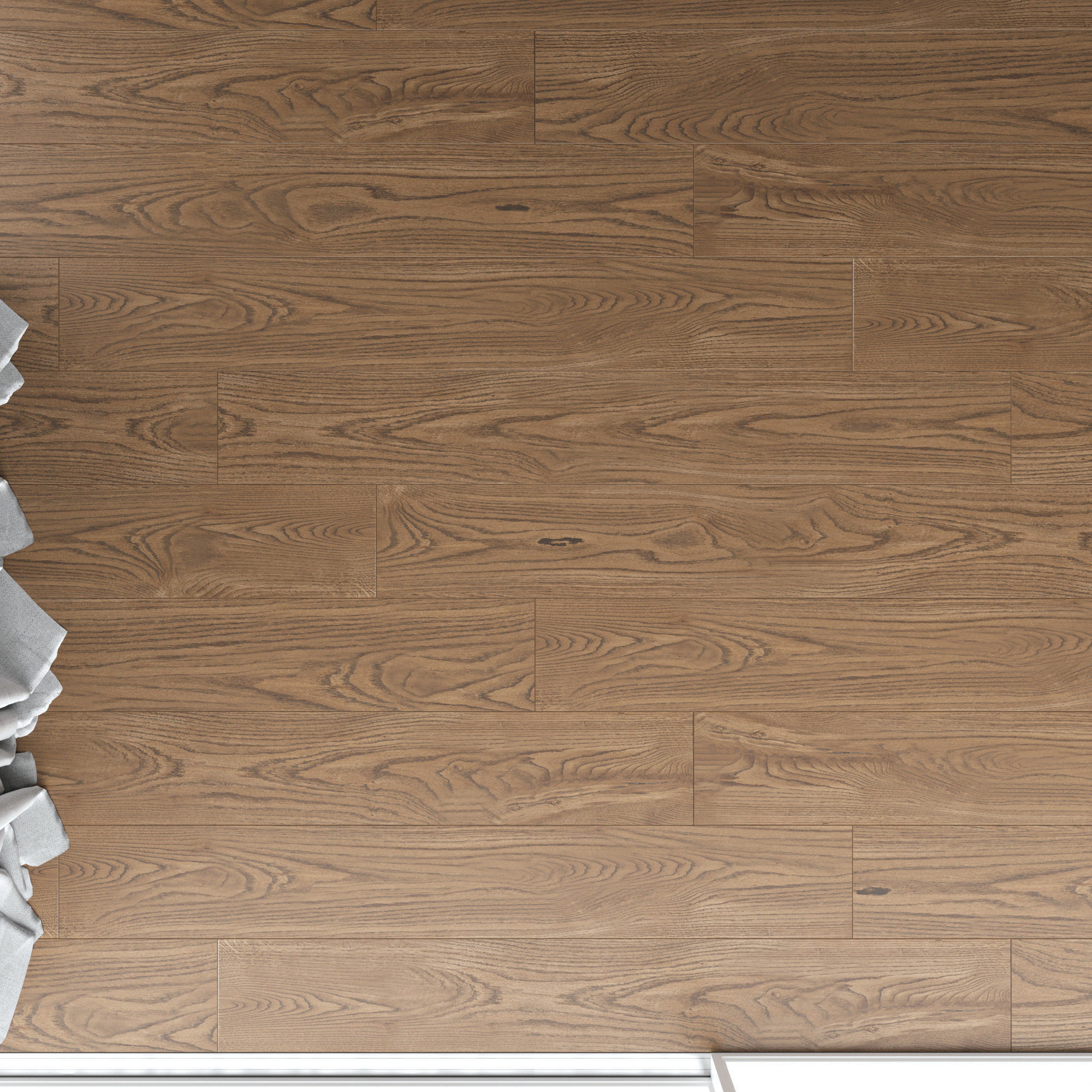 Wood Floor Oak Black Walnut Brushed 3D model_1