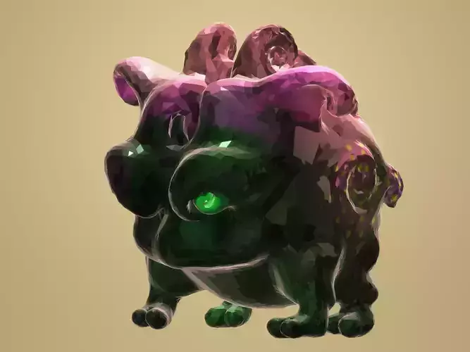 Obsidian Toad Alebrije