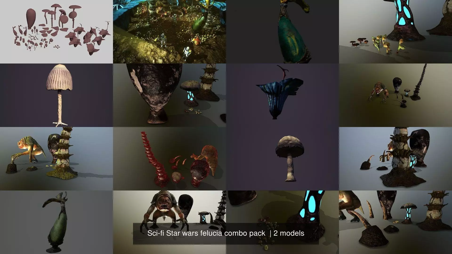 Star wars felucia combo pack  3D Model Collection_0