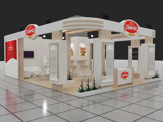 Exhibition Stand - ST0025 3D model