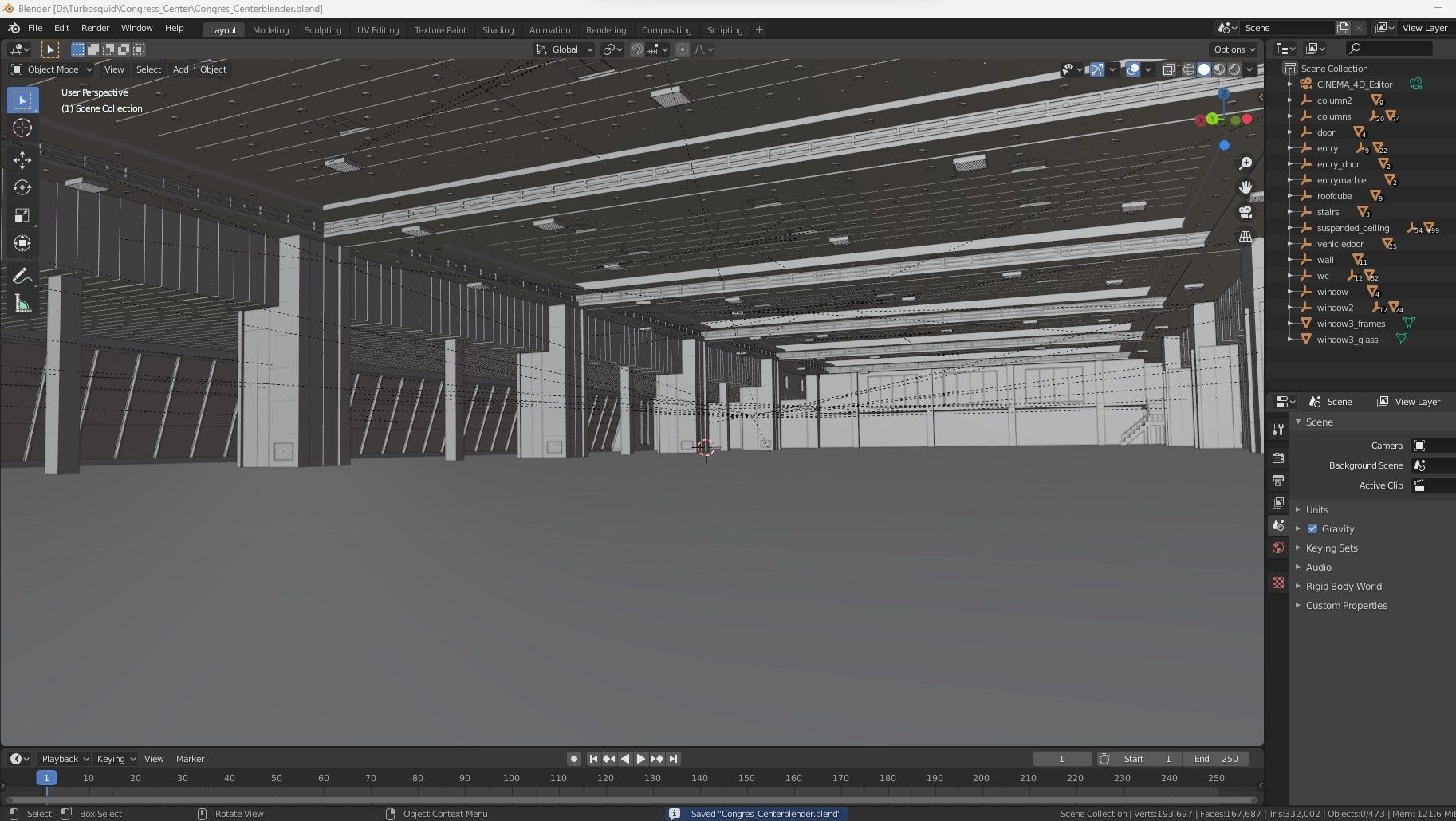 Congress Center Hall 3D model_14