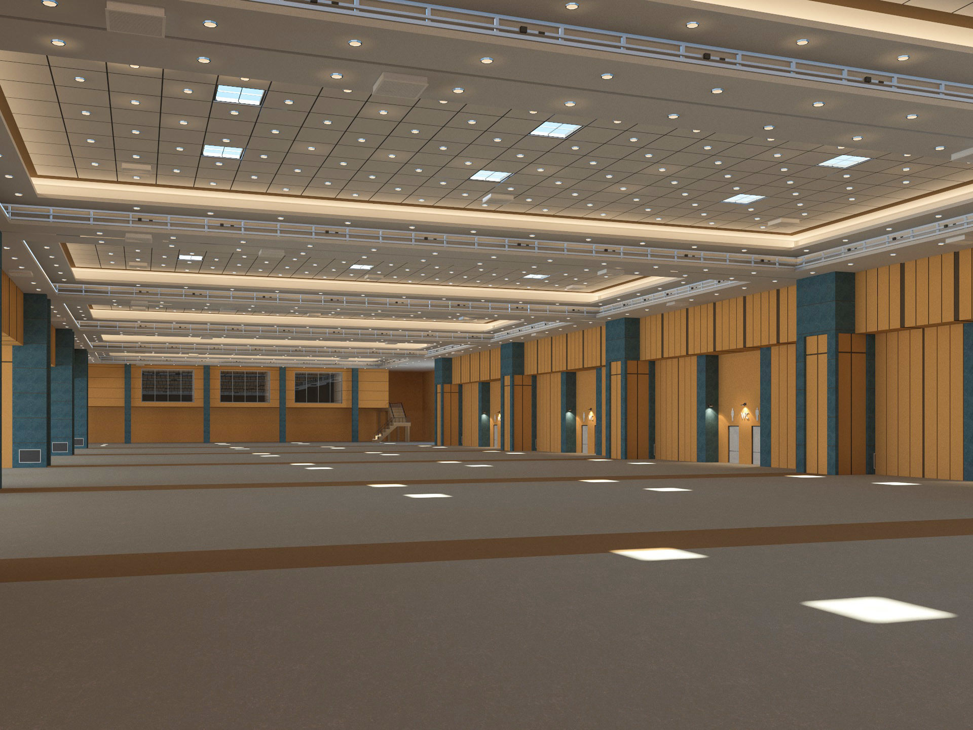 Congress Center Hall 3D model_3
