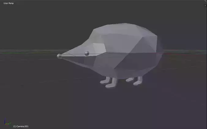 Low Poly HedgeHog polygonal Low-poly 3D model