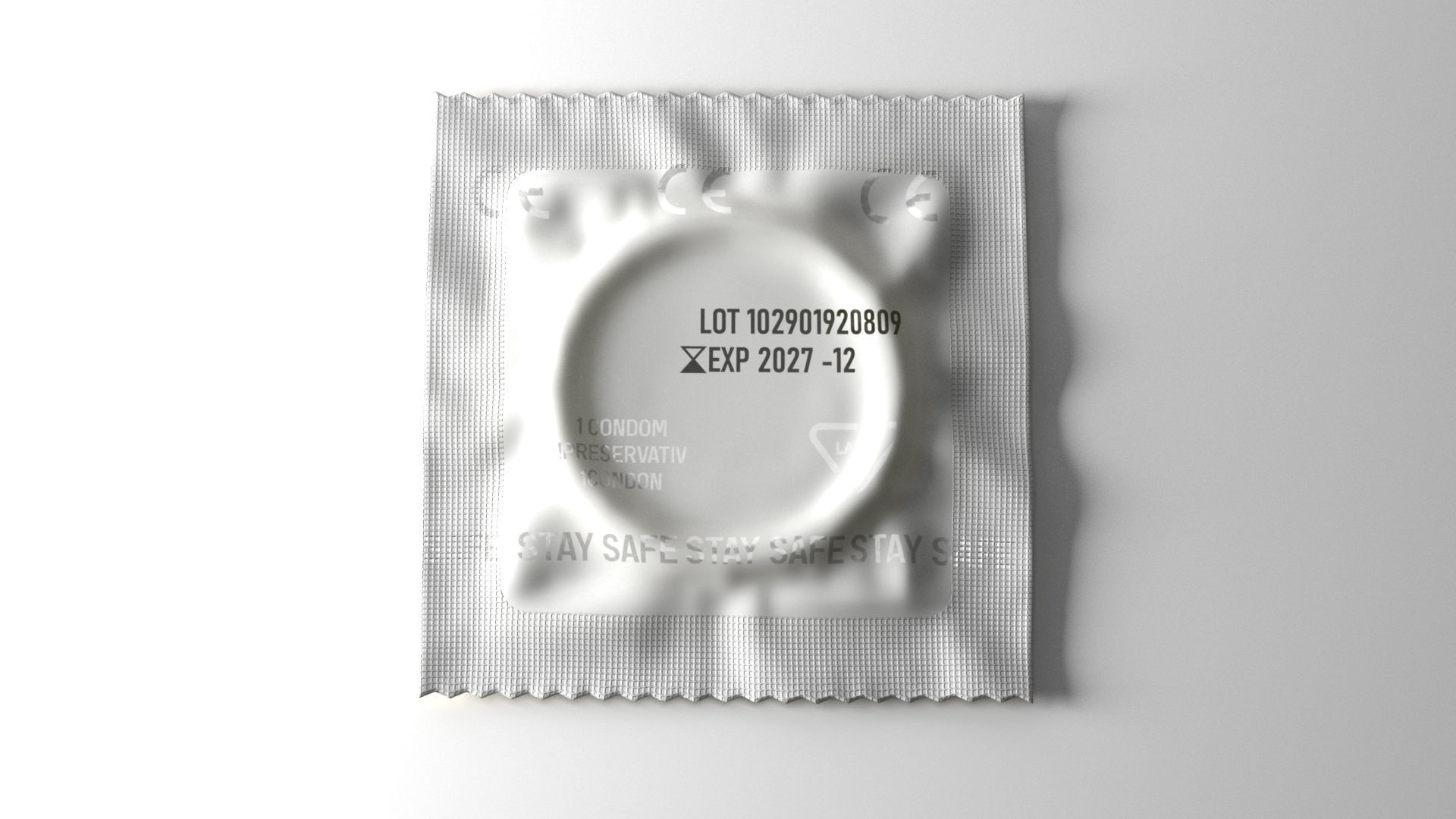 Condom Wrapper 3D model_4
