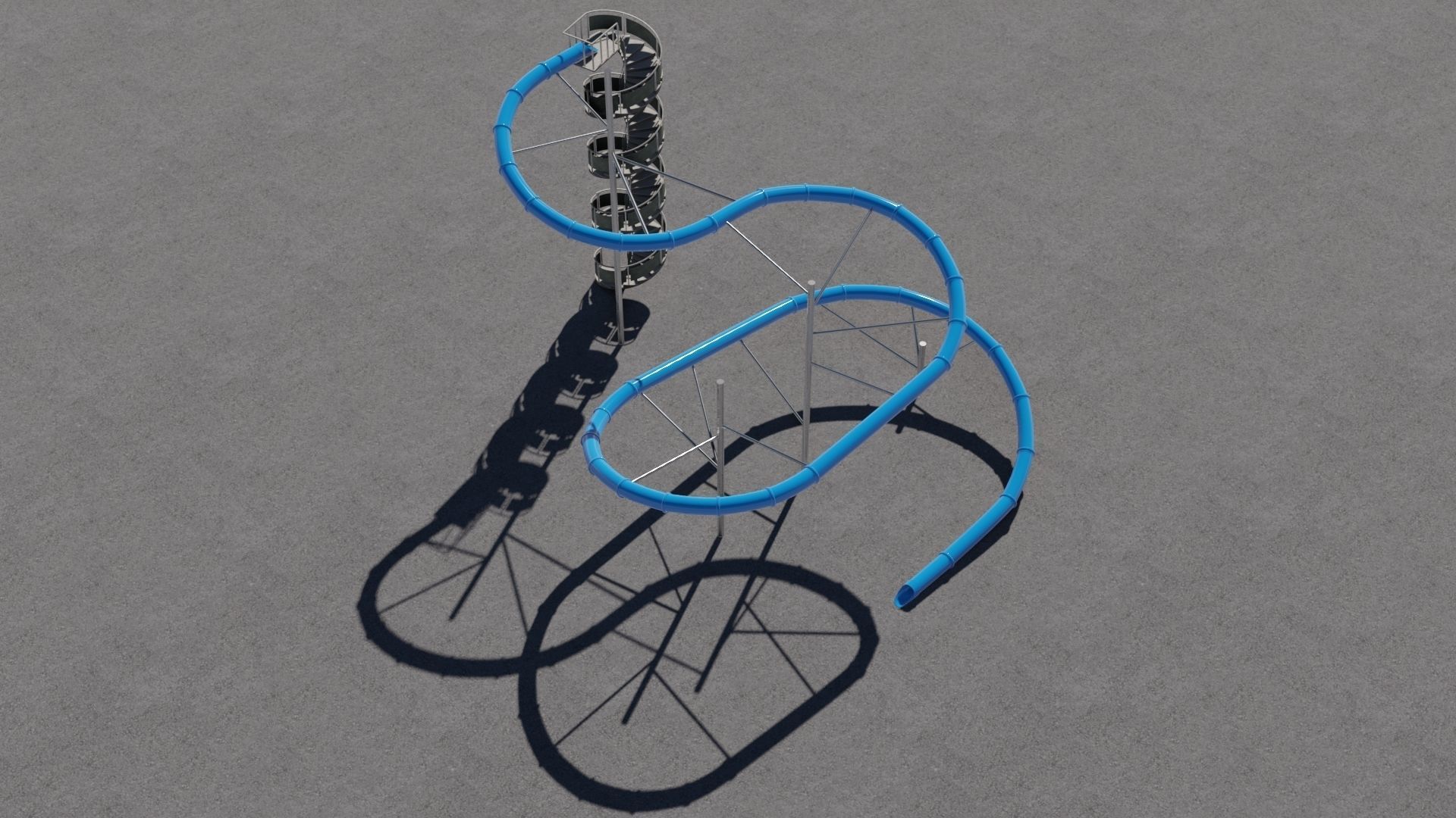 Water Slide 3D model Low-poly 3D model_4