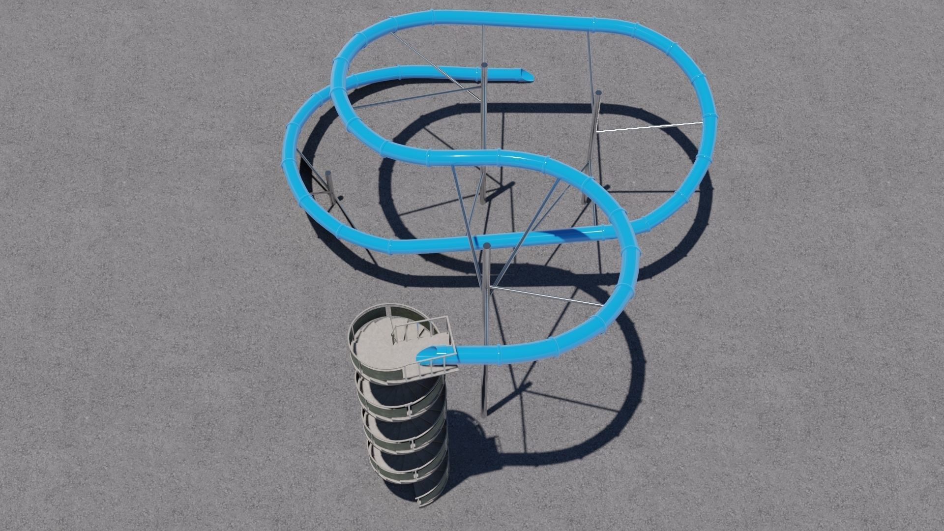 Water Slide 3D model Low-poly 3D model_11