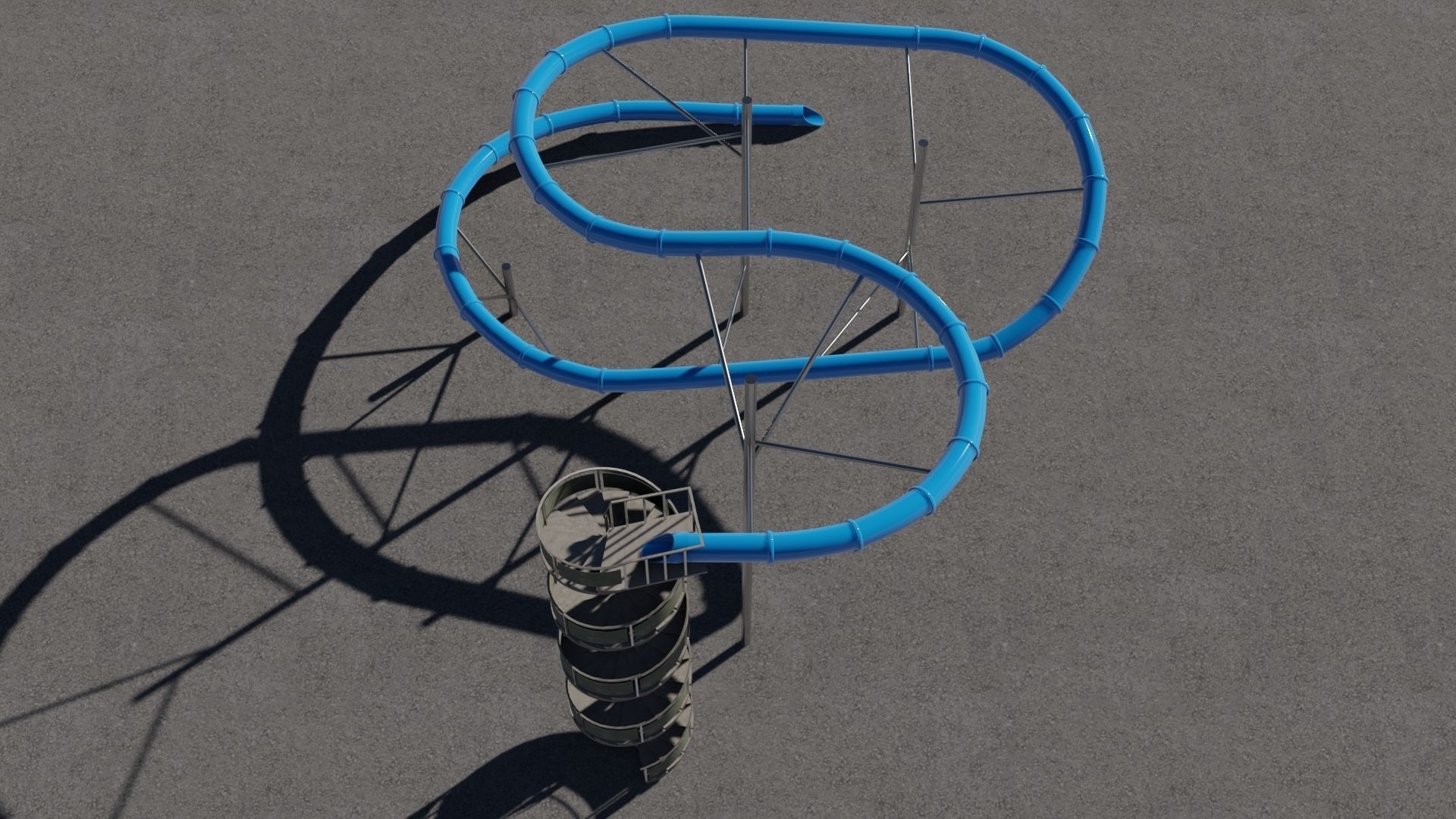 Water Slide 3D model Low-poly 3D model_10