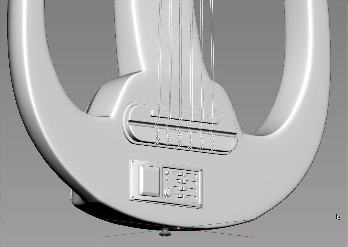 Electric Oud Musical Instrument High Poly 3D print model_0