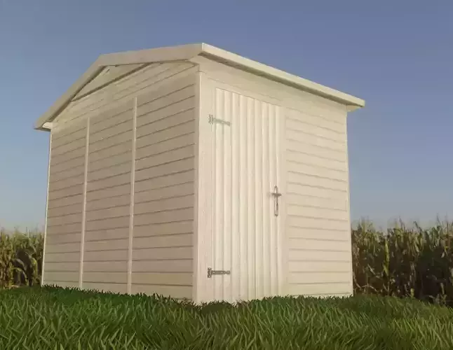 Low-Poly Garden Shed