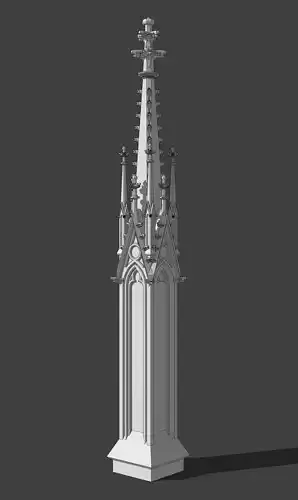 Gothic Spire of Cologne Cathedral 3D print model