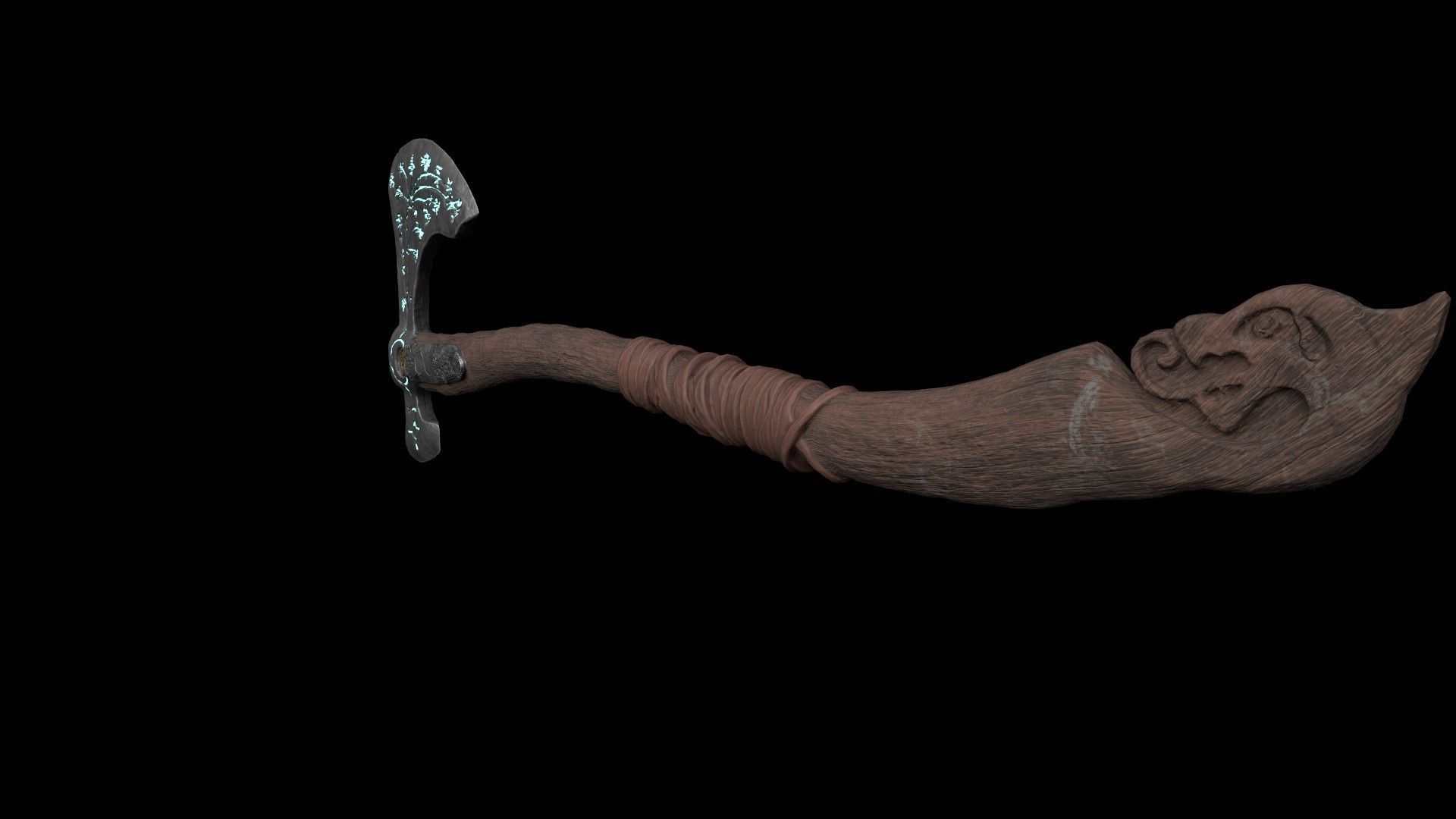 Leviathan Axe-Textured- Game Ready Model Low-poly 3D model_3