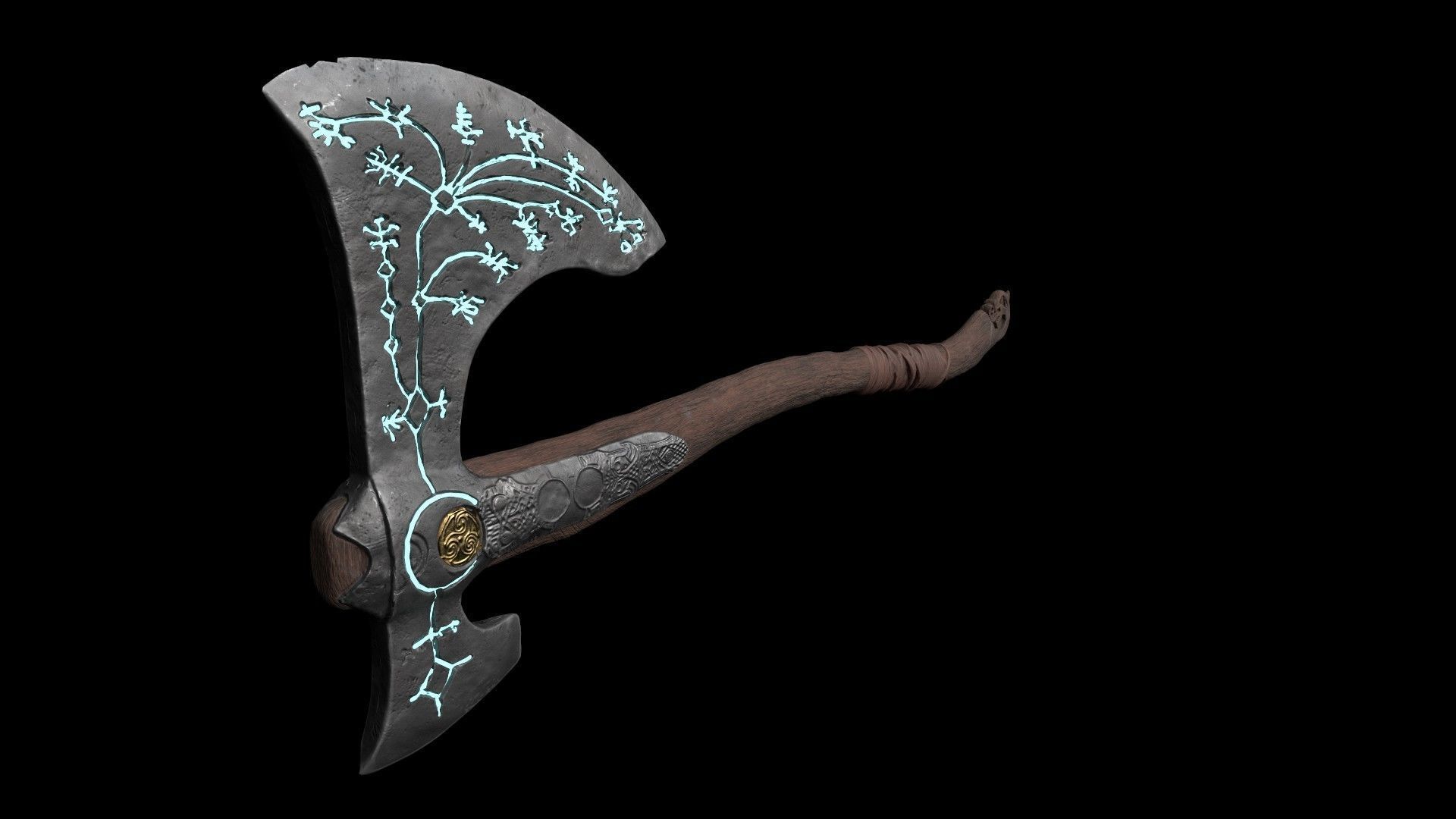 Leviathan Axe-Textured- Game Ready Model Low-poly 3D model_2
