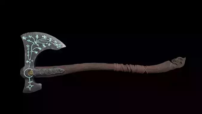 Leviathan Axe-Textured- Game Ready Model Low-poly 3D model