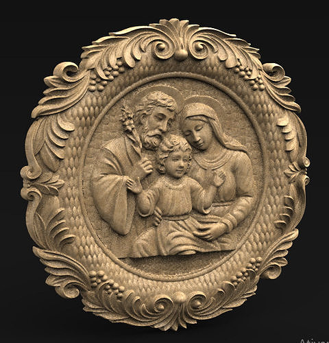 Holy Family 3D Model 3D print model