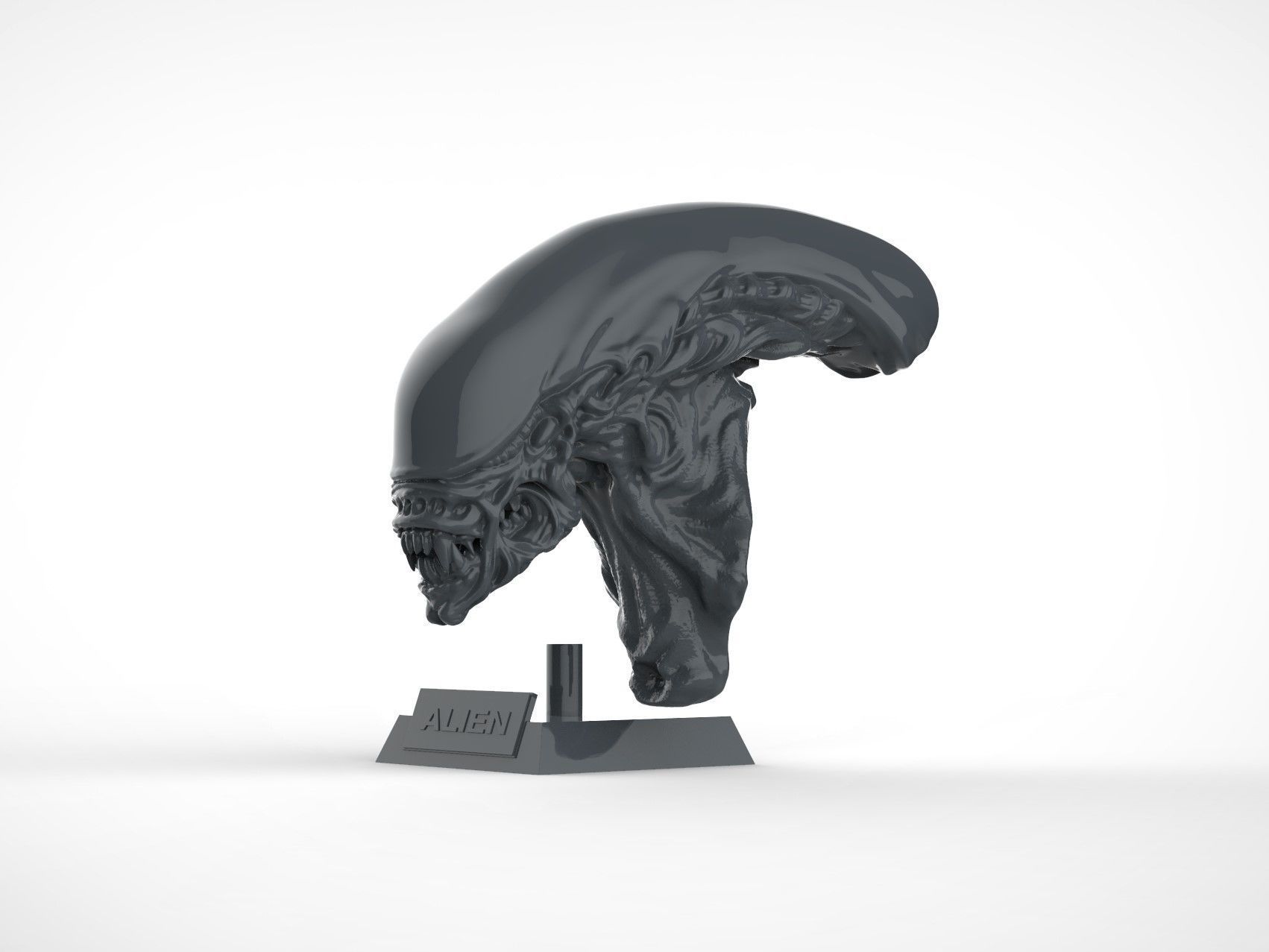 Alien Xenomorph Bust 3D print model_16