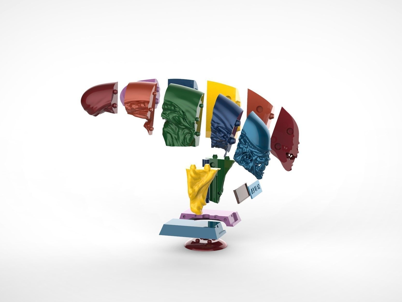 Alien Xenomorph Bust 3D print model_4