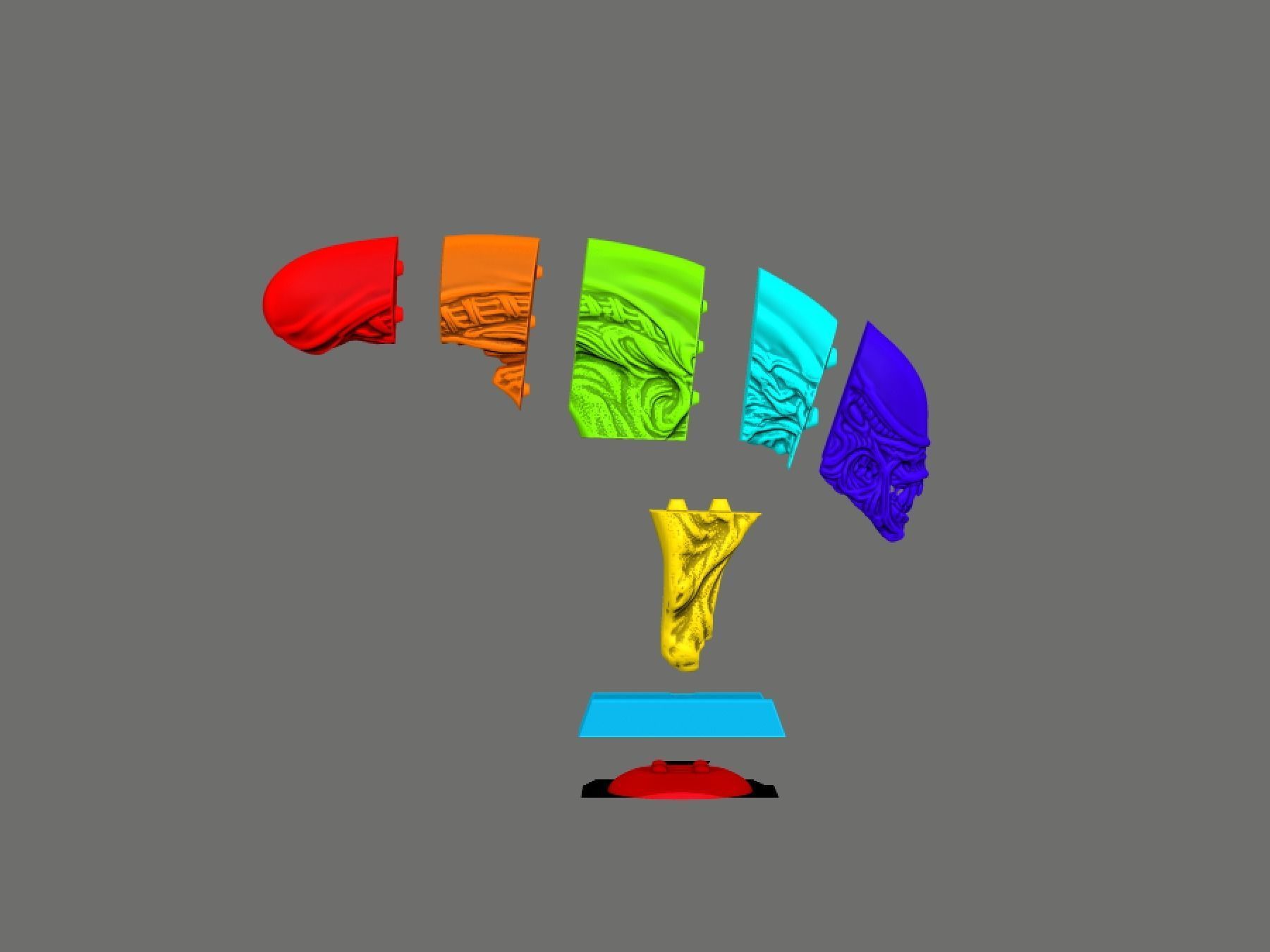 Alien Xenomorph Bust 3D print model_13