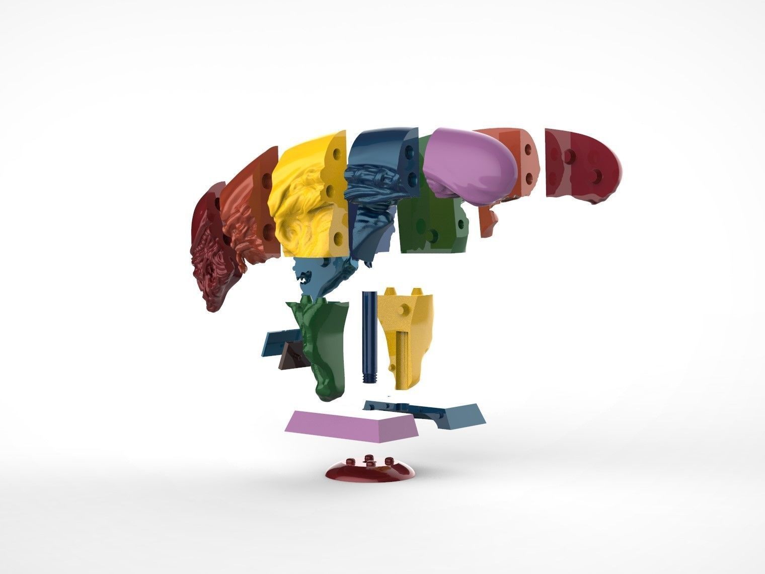 Alien Xenomorph Bust 3D print model_5