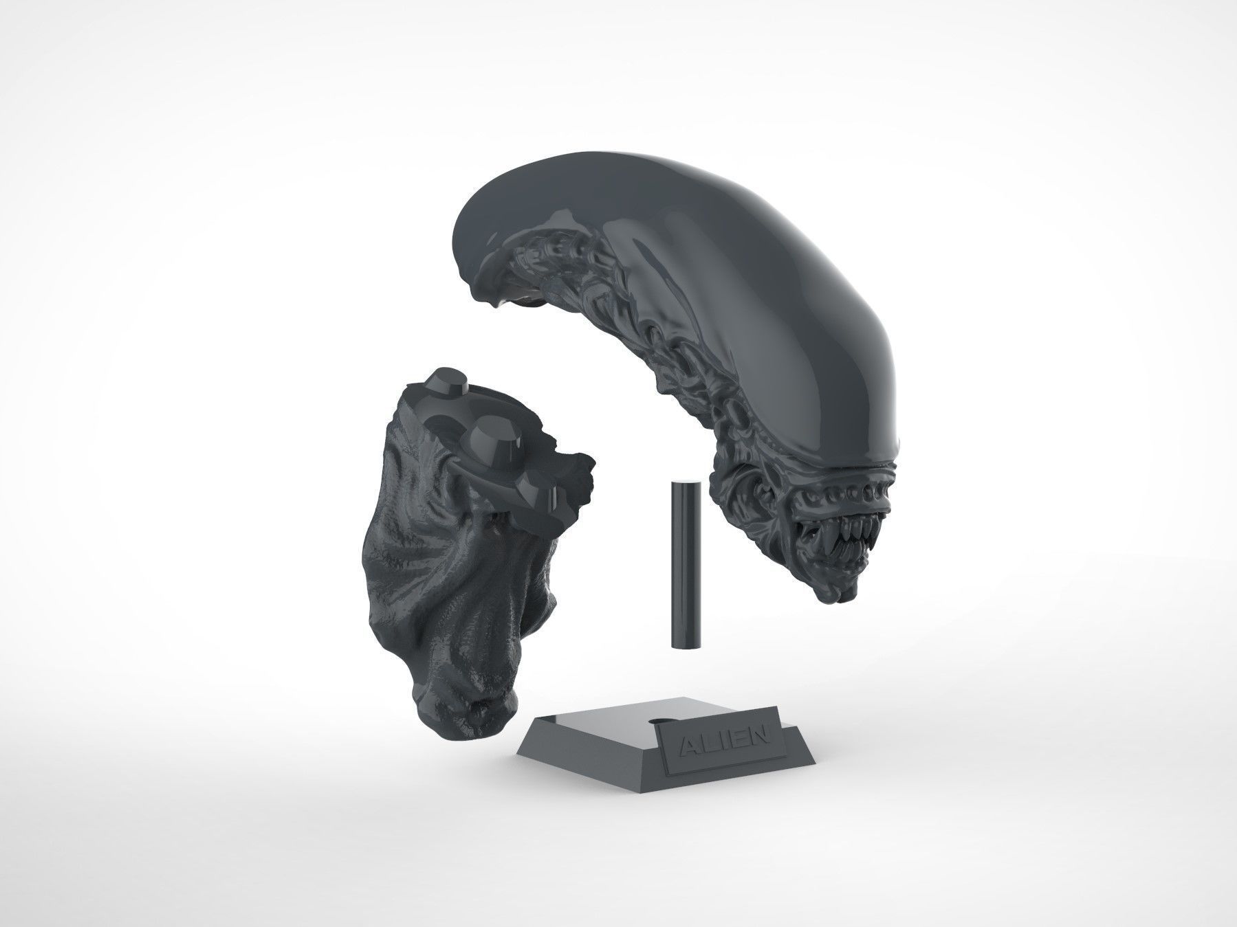 Alien Xenomorph Bust 3D print model_21
