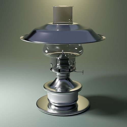 Oil lamp Free low-poly 3D model