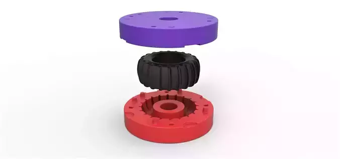 Mold for diecast rear tire for Dune Buggy Scale 1 to 10