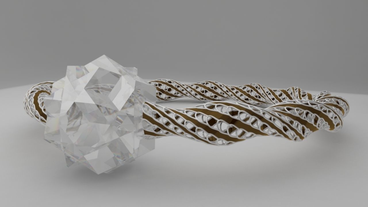 Ring  Jewellery 3D model_2