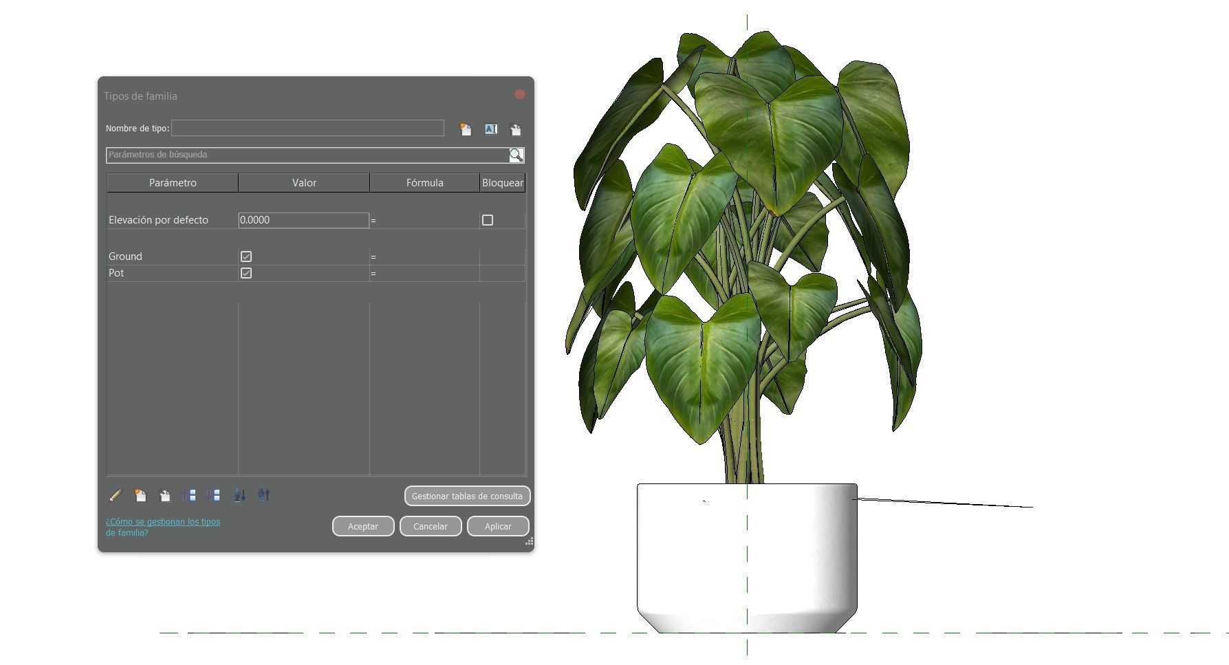 Revit Family plant - four sizes- High quality 3D model 3D model_39