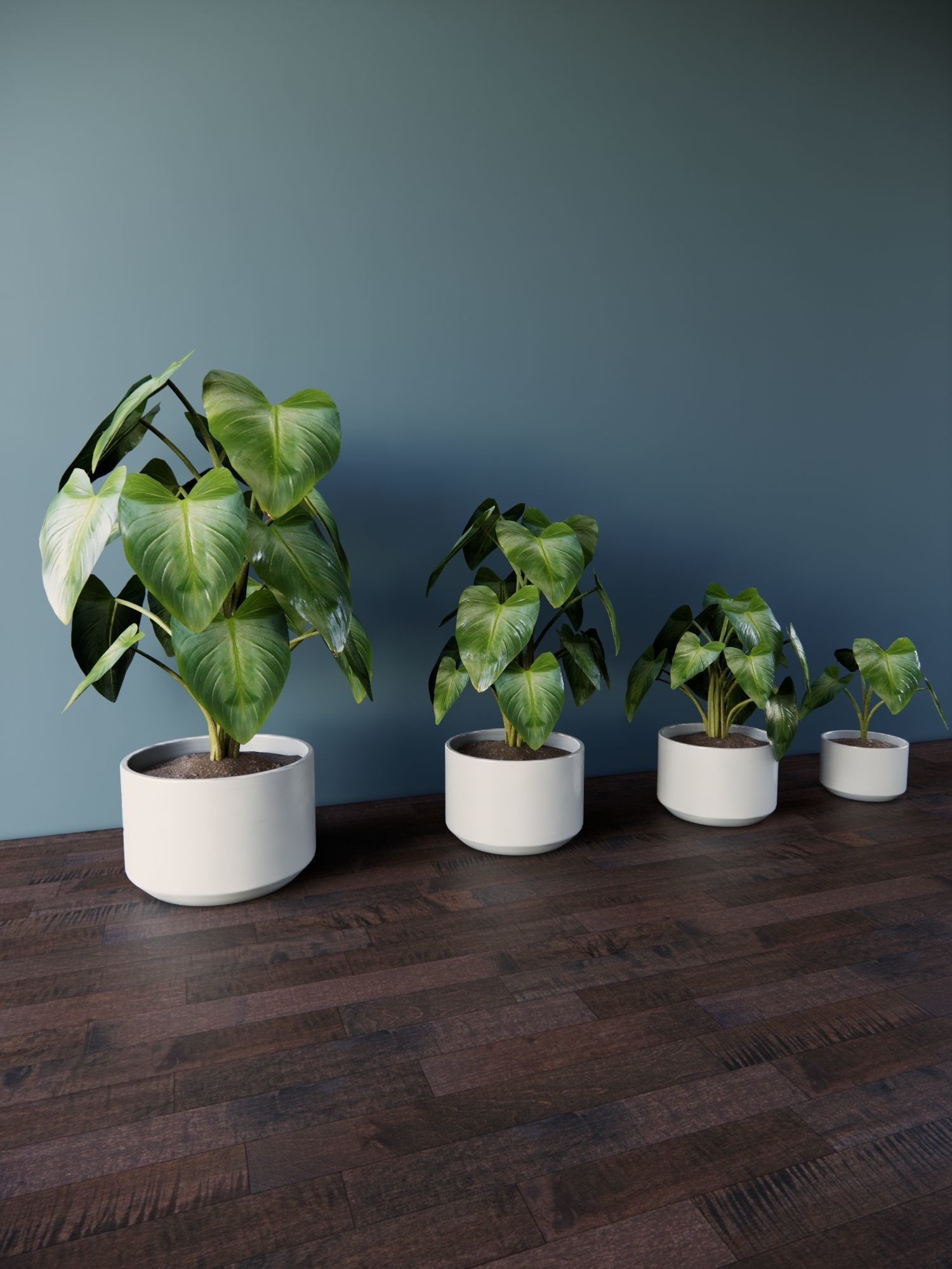 Revit Family plant - four sizes- High quality 3D model 3D model_30