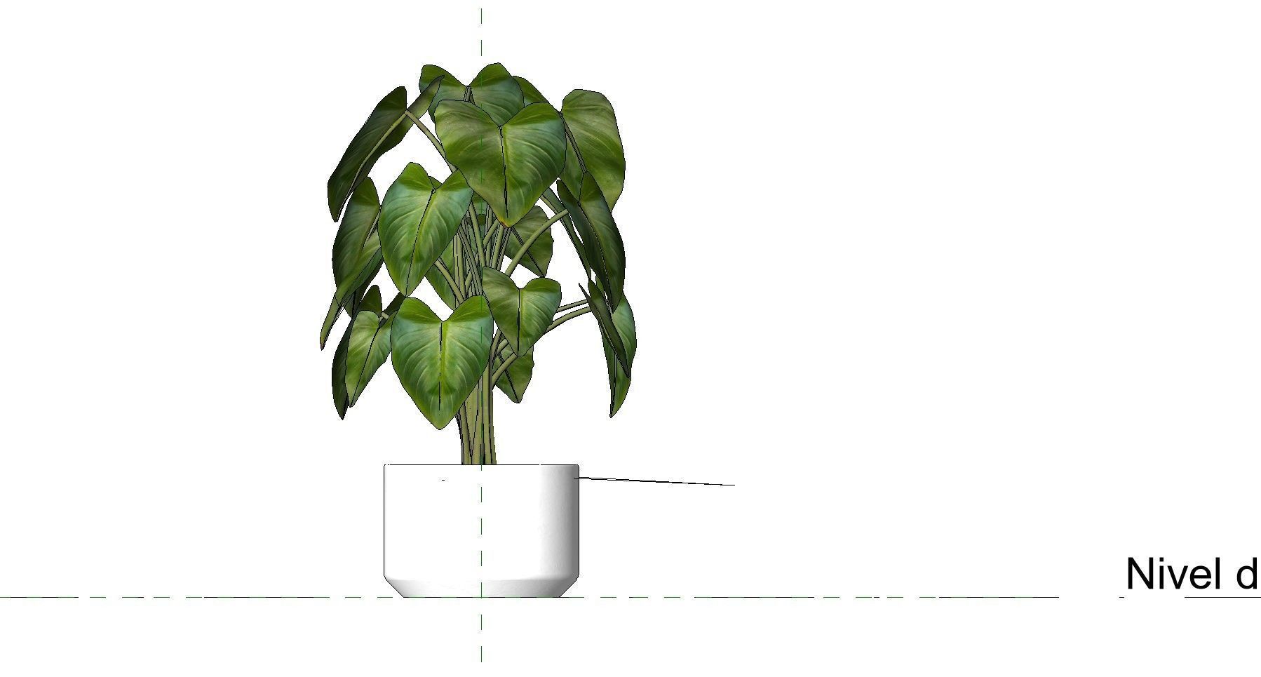 Revit Family plant - four sizes- High quality 3D model 3D model_37