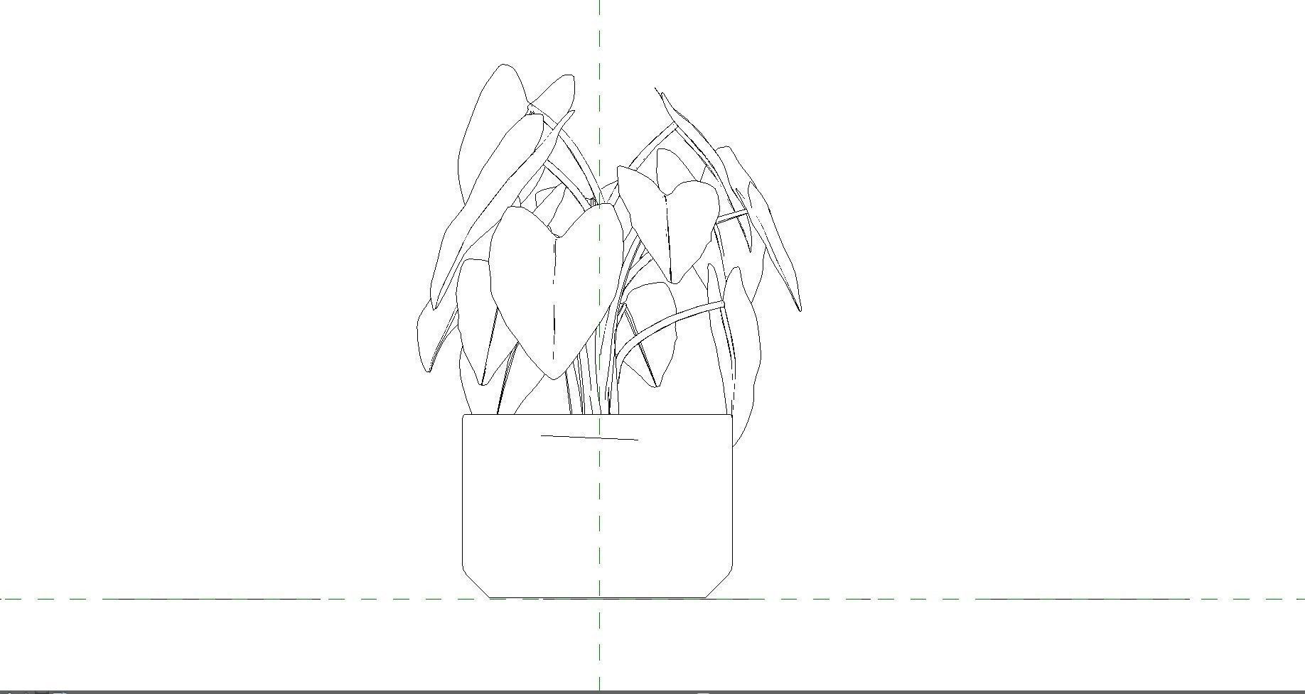 Revit Family plant - four sizes- High quality 3D model 3D model_22