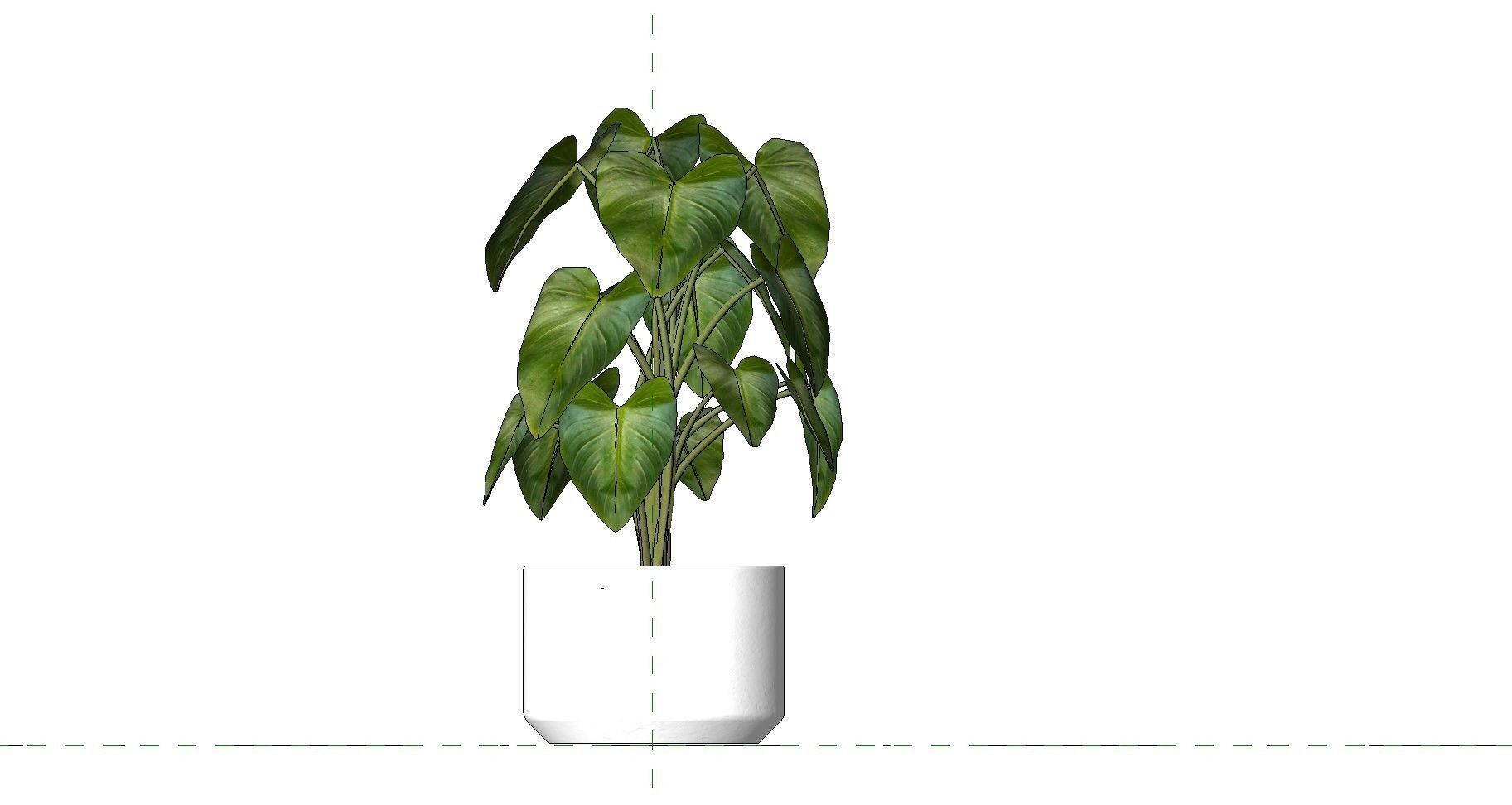 Revit Family plant - four sizes- High quality 3D model 3D model_32