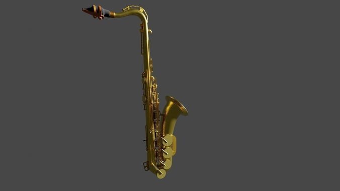 Saxophone gold 3D model